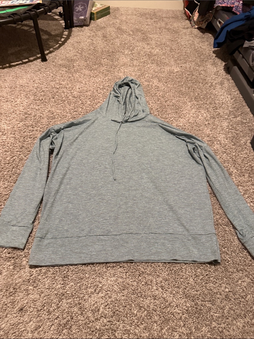 Light Teal Women’s Hooded Long-Sleeve Shirt